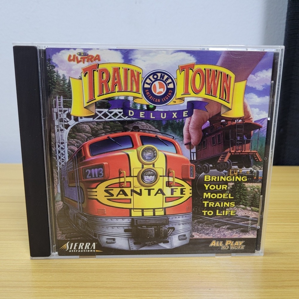 2000 Traintown Lionel Trains 3D Ultra PC Railroad Deluxe Simulation Game CD-ROM